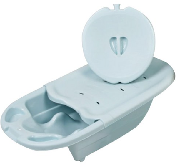 베베캐슬 유로스타 아기욕조 + 샴푸버디 + 애플 바스켓 세트 — 스카이블루