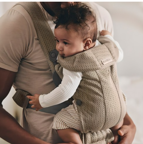 베이비뵨 미니 3D 메쉬 베이비 캐리어 (그레이베이지)